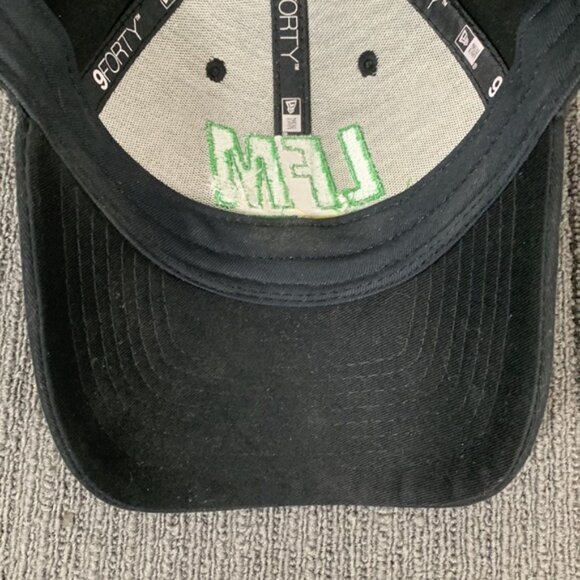 LFM Lehman Feed Mill Baseball Hat Mens OSFM Black Strapback Cap New Era 9Forty - Picture 10 of 14